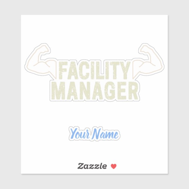 Facility Manager oder Janitor- und Pflegegeschenk Aufkleber (Blatt)