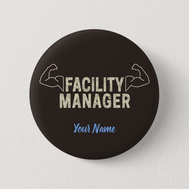 Facility Manager oder Janitor- und Pflegegeschenk Button (Vorderseite)