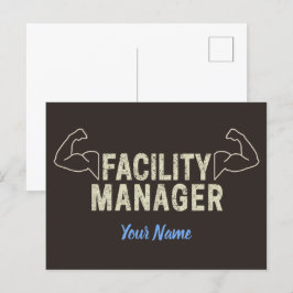 Facility Manager oder Janitor- und Pflegegeschenk Feiertagspostkarte