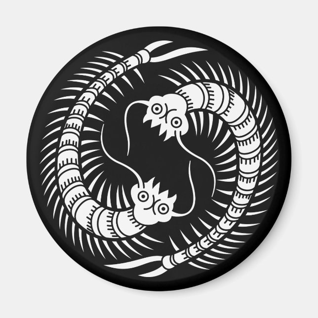 Facing Centipedes Circle Magnet (Vorne)