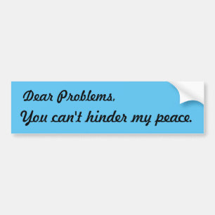 Facing Problems with Faith Quote Bumper Sticker Autoaufkleber