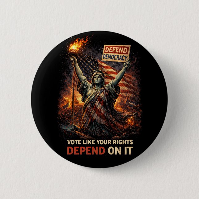 Fackel der Demokratie Button (Vorderseite)