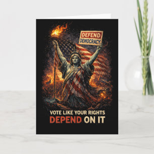 Fackel der Demokratie Feiertagskarte