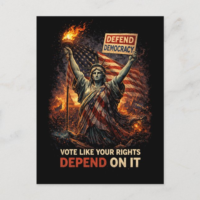 Fackel der Demokratie Postkarte (Vorderseite)