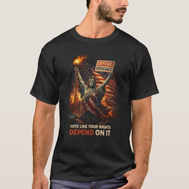 Fackel der Demokratie T-Shirt (Vorderseite)