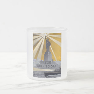 Fackel der Freiheitsstatue & US Navy Zweiter Weltk Mattglastasse