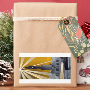 Fackel der Freiheitsstatue & US Navy Zweiter Weltk Rechteckiger Aufkleber