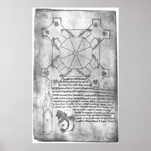 Facsimile copy of a plan of the tower poster