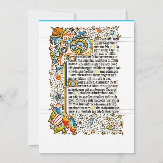 FACSIMILE VON MANUSCRIPT IN LAMBETH PALACE LIBRARY MITTEILUNGSKARTE (Vorderseite)