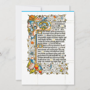 FACSIMILE VON MANUSCRIPT IN LAMBETH PALACE LIBRARY MITTEILUNGSKARTE