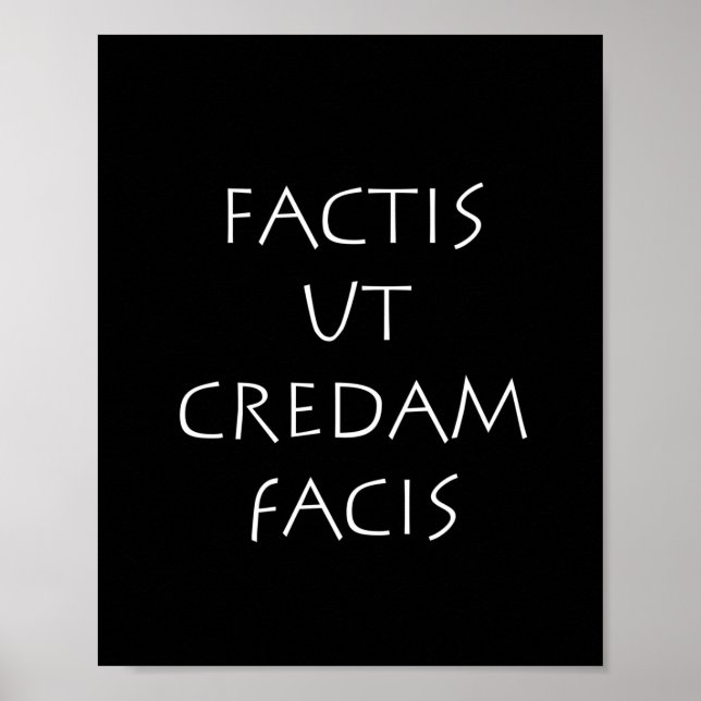 Factis la credam facis poster (Vorne)