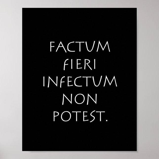 Factum fieri infectum non potest poster (Vorne)