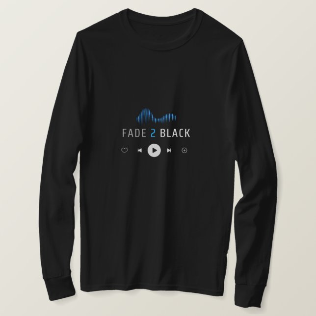 Fade 2 Black Dark Long Sleeve Hoodie T-Shirt (Design vorne)