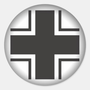 Fade to Black Round Stickers - Luftwaffe Weltkrieg