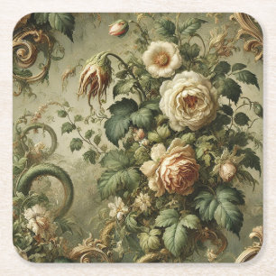 Fade to Grace – Gothic Baroque Rechteckiger Pappuntersetzer
