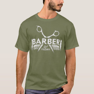 Faded Barber Fairstylist Friseur Geschenk T-Shirt