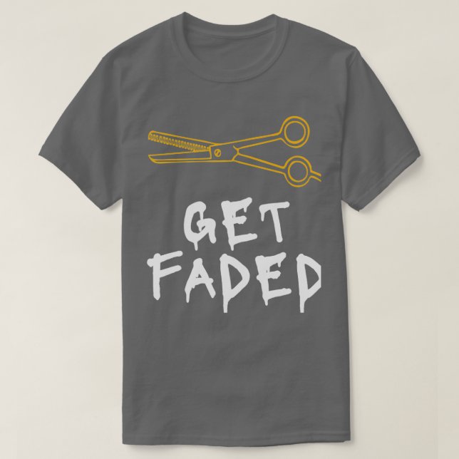 Faded Barber Hair Funny Stylish Friseur Gi T-Shirt (Design vorne)
