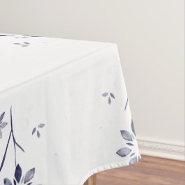 Faded Blue and White Floral Pattern Tischdecke