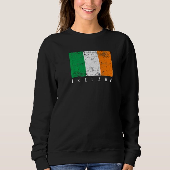 Faded Distressed Irish Flag Ireland Flag Sweatshirt (Vorderseite)