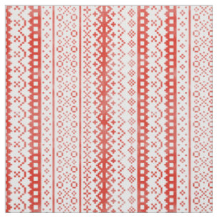 Faded Fair Isle Watercolor Cabincore rot Stoff