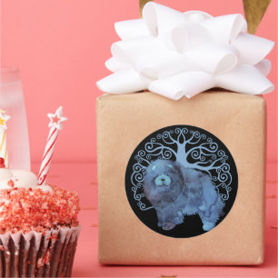 FADED GENES Chow Tree of Life Runder Aufkleber