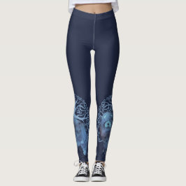 FADED GENES Chow TREM OF LIFE NAVY Leggings