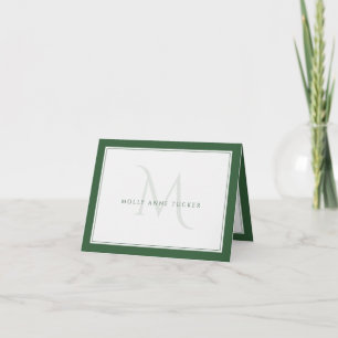 Faded Monogram Chic Green Personal Beruflich
