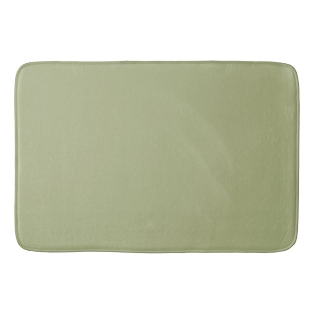 Faded Olive Green: Solid und einheitlich Badematte (Vorderseite)