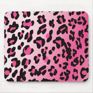 Faded Pink Fantasy Leopard Spots Muster Mousepad