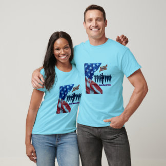Fäden des Patriotismus Stolz blauer Horizont T-Shirt