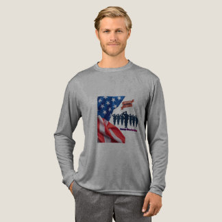 Fäden des Patriotismus Stolz grau Tri-Blend Shirt