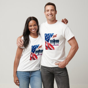 Fäden des Patriotismus Stolz weiß T-Shirt