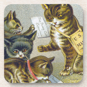 Faden-Geschäftskarte, 1880 Untersetzer