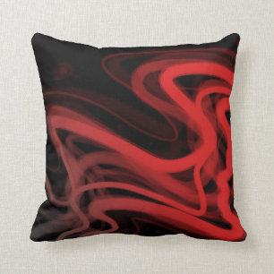 Fadenartiges rotes abstraktes kissen