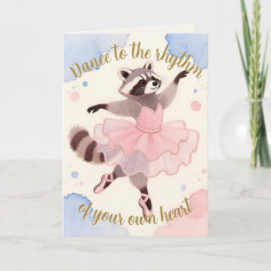 Fadenbemalte Kunst Ballerina Classic Geburtstag Karte