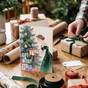 Fadenbemalte Kunst Lustige Weihnachtsgeschenke Feiertagskarte