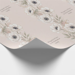 Fadengemalte Kunst   Elegante Anemone nach Maß Geschenkpapier