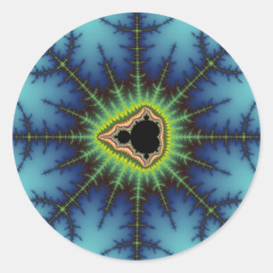 Fadenkreuze - Fraktal Runder Aufkleber