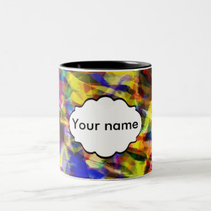 Fading Formen bunt abstraktes Design Zweifarbige Tasse
