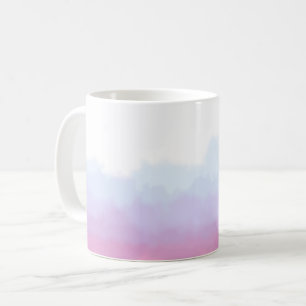 Fading Ombre Pink Lila Blue Watercolor Tasse