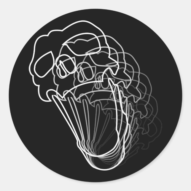 Fading Skulls Runder Aufkleber (Vorderseite)