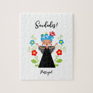 Fado-Sängerin mit portugiesischen Karawanenschiffe Puzzle