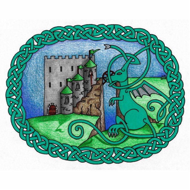 Faer Feld-Schloss-Fotoskulptur Fotoskulptur Magnet (Vorne)