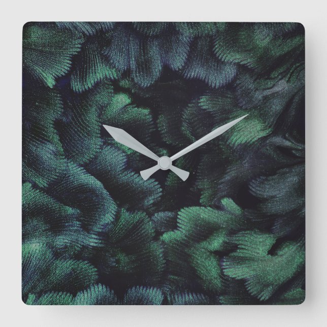 Faerie Forest  Square Wall Clock Quadratische Wanduhr (Vorderseite)