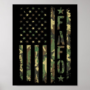 Fafo Camo Flag Poster