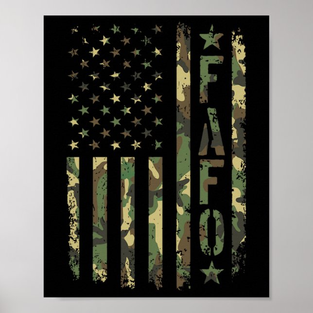 Fafo Camo Flag  Poster (Vorne)