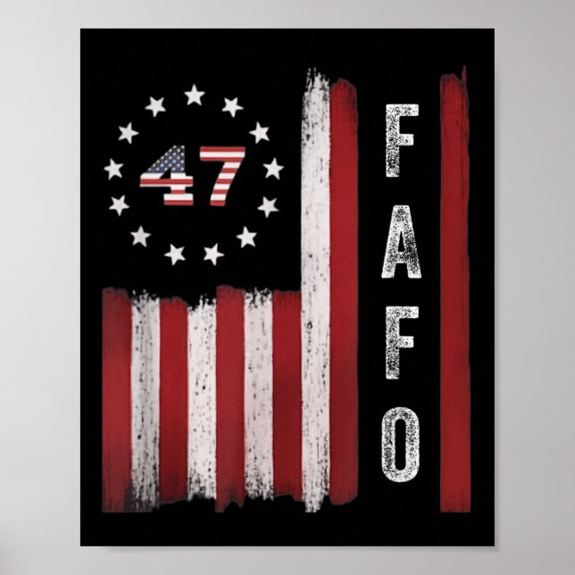 Fafo Flag Trump Funny Poster (Vorne)