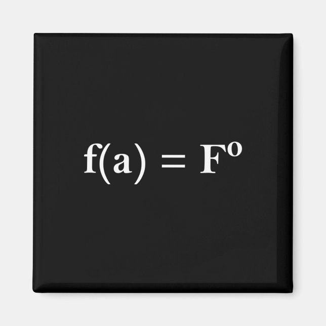 Fafo Math Equation Funny Novelty Math Teacher Nerd Magnet (Vorne)