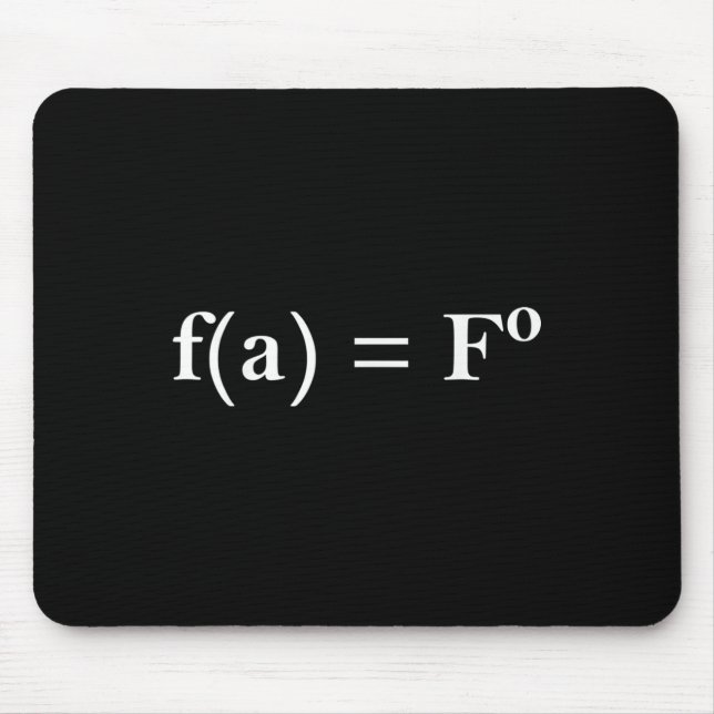 Fafo Math Equation Funny Novelty Math Teacher Nerd Mousepad (Vorne)