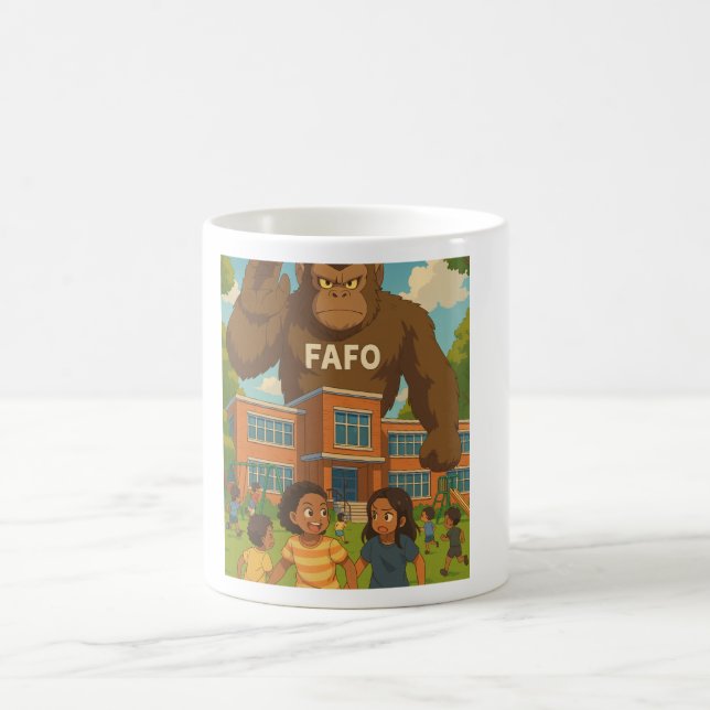 FAFO – The Guardian Stands Watch Kaffeetasse (Mittel)